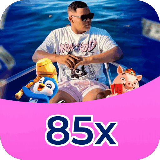 Interface do aplicativo 85x mostrando jogos disponíveis no iOS e Android